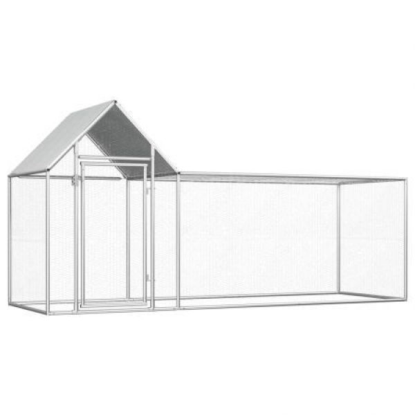 Chicken Coop 3x1x1.5m Galvanized Steel.