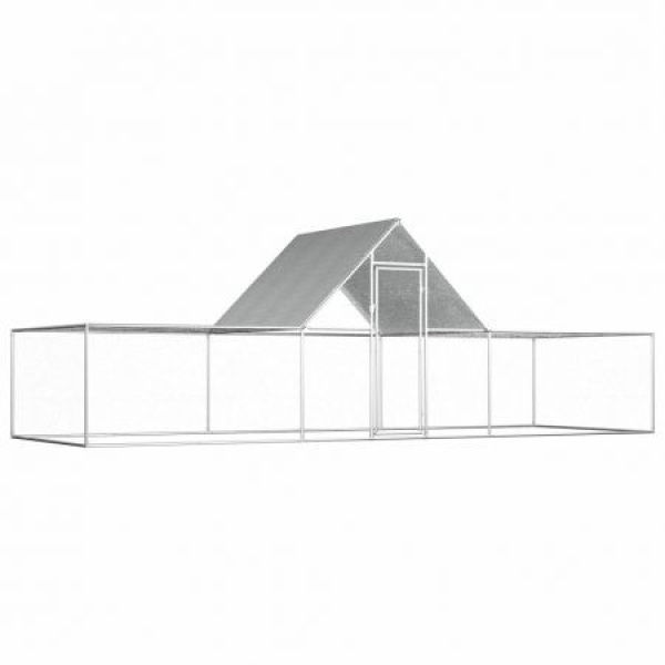 Chicken Coop 6x2x2 M Galvanised Steel