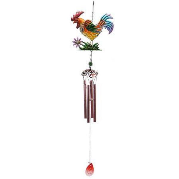 Chicken Wind Chimes Pipe Outdoor Chicken Rooster Birthday Gifts Memorial Gift Metal WindChimes for Outside/Indoors