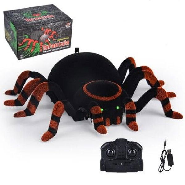 Childrens Remote Control Wall Climbing Spider Electronic Toy Simulation Furry Infrared Animal RC Surprise Gift