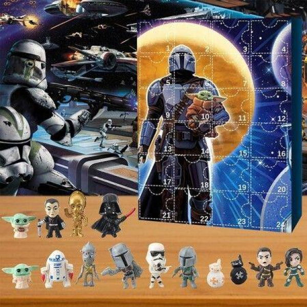 Christmas Advent Calendar 2023 - 24 Days to Christmas Countdown Calendar 24 Mandalorian Figures | Creative Movie Characters, Comic Figures, Advent Calendar