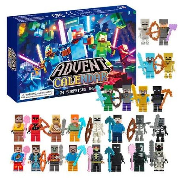 Christmas Advent Calendar 24 Days Toys Figures Building Blocks Christmas Countdown Calendars 24 Characters Boys Girls Surprise Gifts