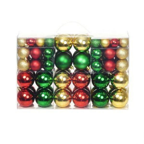 Christmas Balls 100 Pcs Red/Gold/Green.