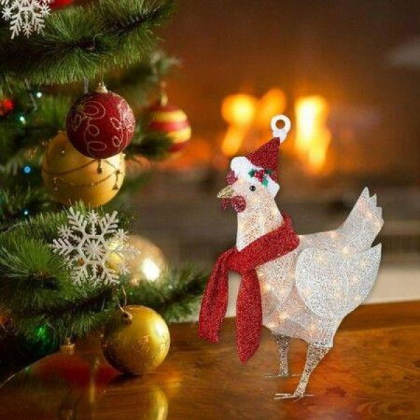 Christmas Chicken Decorations Christmas Tree Decor Ornaments A