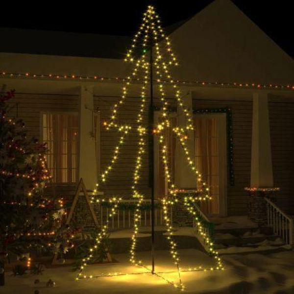 Christmas Cone Tree 360 LEDs Indoor And Outdoor 143x250 Cm