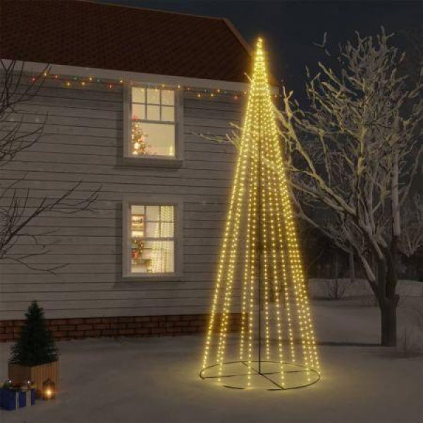 Christmas Cone Tree Warm White 732 LEDs 160x500 cm