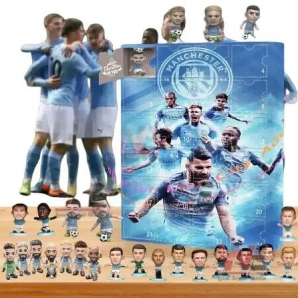 Christmas Countdown Manchester City Football Club Collection Calendar 24 Days 2025 Advent Blind Box 2D Flat Acrylic Ornament Holiday Gift Ver.D