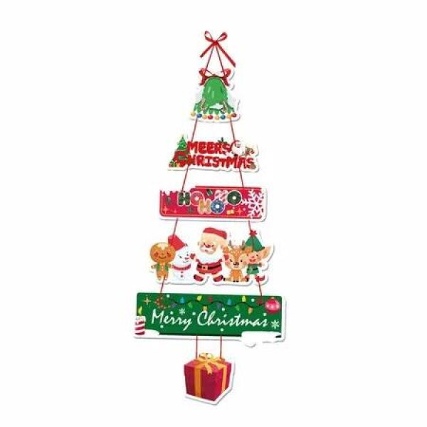 Christmas Door Hanging Decoration Christmas Tree Decor Door Hanging Sign Wall Ornament For Balcony Bedroom Festivals Office