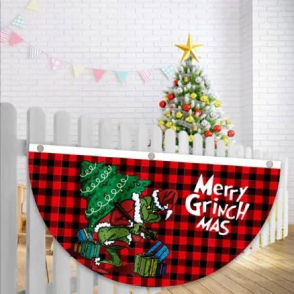 Christmas Fan Flag Banner Merry Christmas Hanging Flag Decoration For Home Garden Window Corridor Ornaments New Year