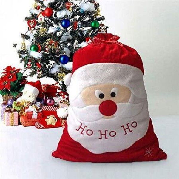 Christmas Gift Bag 47 X 67 Cm Red Medium Santa Claus Shape