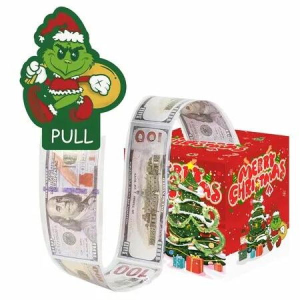 Christmas Grinch Cash Box,Christmas Decorations,Surprise Box,Christmas Surprise Money Box,Cash Gift,Funny for Women and Men,Surprise Money Gift Box