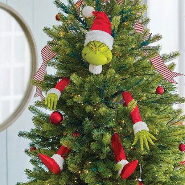 Christmas Grinch Tree Decorations Cinch Tree Topper Set 8 Inch for Holiday Decor