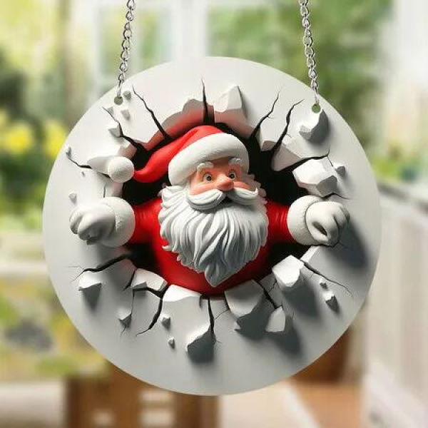 Christmas Hanging Santa Ornament Holiday Decoration for Car Interiors Home Party Decor