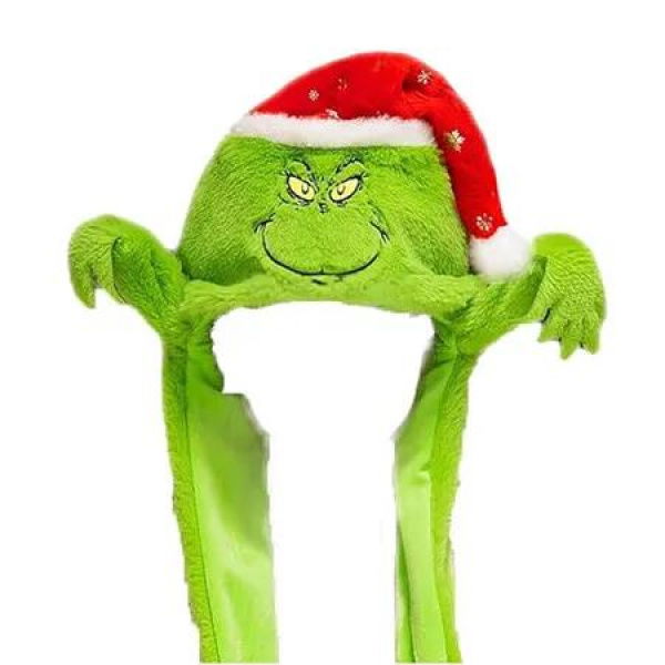 Christmas Hat for Grinch Costume Outfit Accessories Funny Party Hats Headband Mask for Women Men Kids