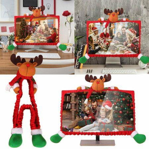 Christmas LCD Display Bumper Case Cover Decor Computer PC TV Monitor Non-woven