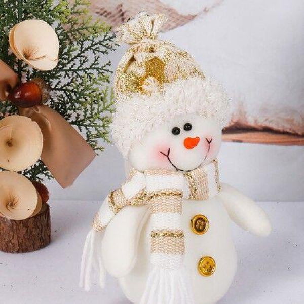 Christmas Ornament Cute Festive Fabric Snowman Christmas Decorative Doll For Home