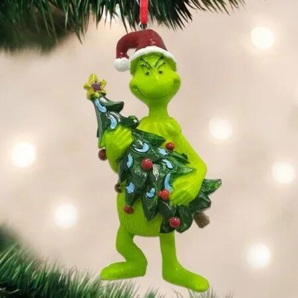 Christmas Ornaments 2024 3D G-rinch Xmas Decorations How The Green Monster Stole for Christmas Tree