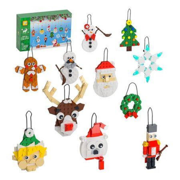 Christmas Ornaments Building Kit, Christmas Tree, Wreath Decor Toys Gifts for Boys Girls Kids