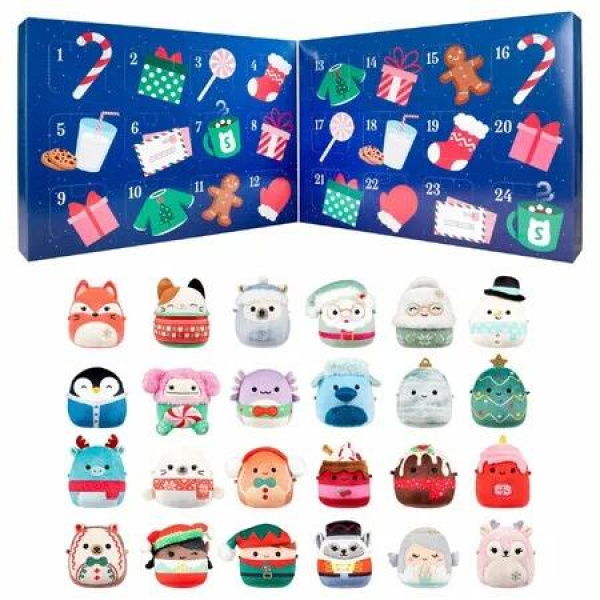 Christmas Plush Advent Calendar Micro-mallows Squish-mallows Original 24-Day Holiday Plush Advent Calendar