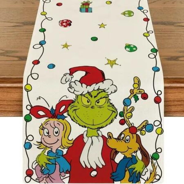 Christmas Table Runner Christmas Tablecover New Year Winter Xmas Decor Merry Christmas Decorations for Home Party Table