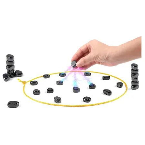 Christmas Themed Magnetic Chess Set Family Strategy Puzzle Game with Stones Ideal for Kids Ideal Gift for Family or Party Fun