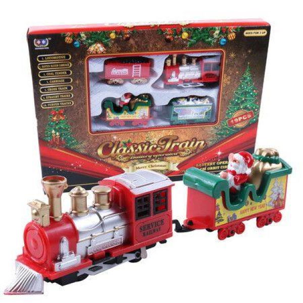 Christmas Toy Train Set - Electric Steam Train Toy For 3 4 5 6 7 8+ Year Old Boys And Girls.