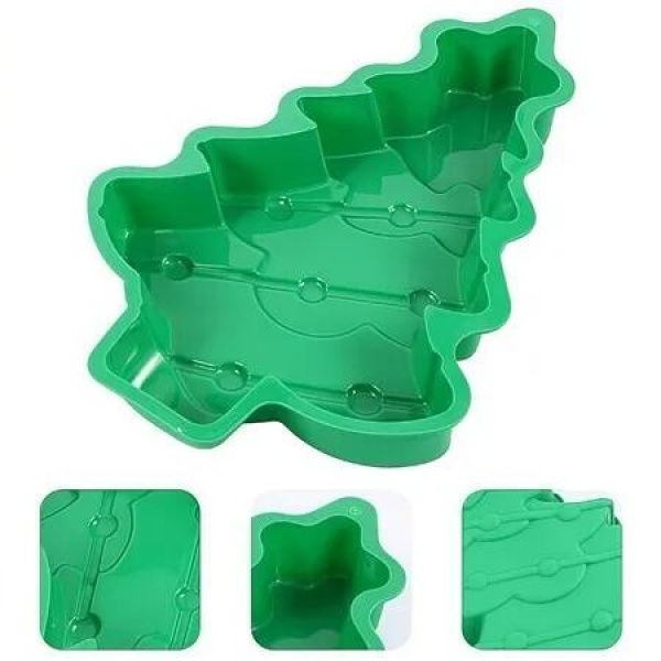 Christmas Tree Cake Mold, 3D Silicone Baking Tray, Non-Stick Baking Mold, Christmas Bake Supplies