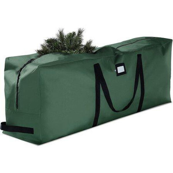 Christmas Tree Storage Bag Durable Handles And Sleek Dual Zipper165 X 38 X 76 CM Green