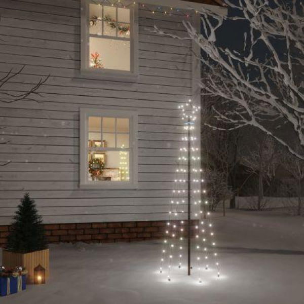 Christmas Tree With Spike Cold White 108 LEDs 180 Cm