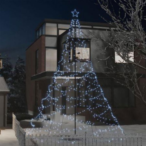 Christmas Tree with Spike Cold white 1400 LEDs 500 cm