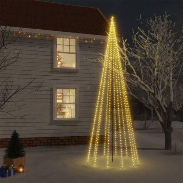 Christmas Tree With Spike Warm White 732 LEDs 500 Cm