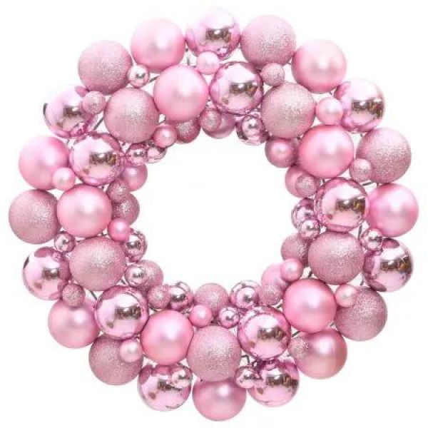 Christmas Wreath Pink 45 cm Polystyrene