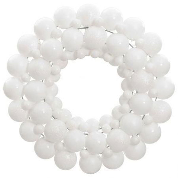 Christmas Wreath White 45 cm Polystyrene