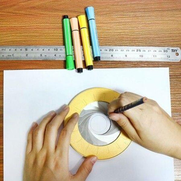 Circle Drawing Maker Tool Adjustable Measurement Drawing Ruler