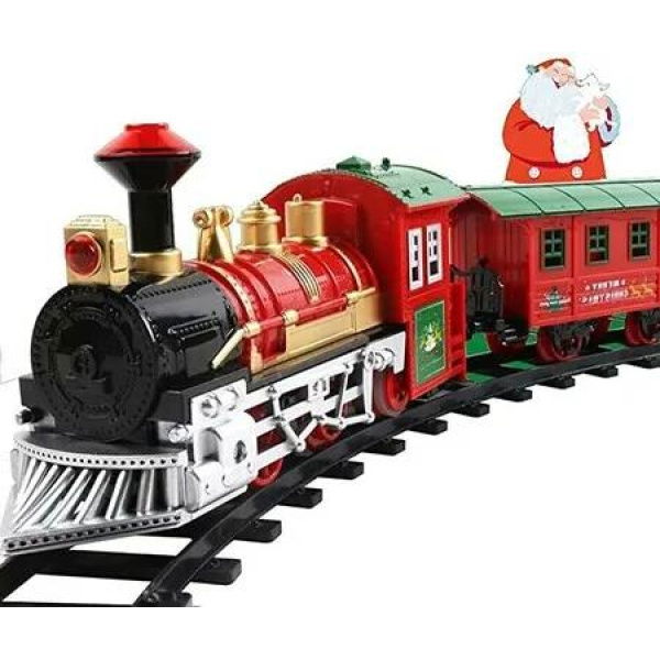 Classic Christmas Train Set with Lights and Sounds - Festive Holiday Decoration and Gift