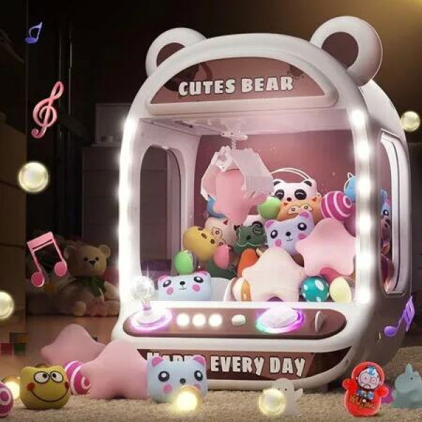 Claw Machines for Kids, Unicorns Toys for Girls Age 6+, Arcade Games Mini Vending Machine with Squishy Fidget Toys, Candy Machine Candy Dispenser Machine