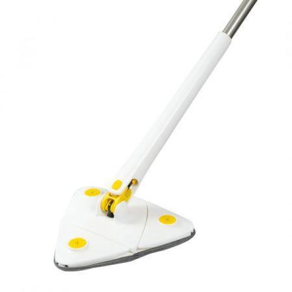 Cleanflo Spin Cleaning Mop 360 Rotatable Adjustable Multifunctional 5 Pads White.