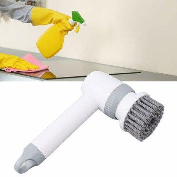 Cleaning Spin Scrubber For Bathroom Kitchen Tile Grout Stove Tub Sink Dish (White)