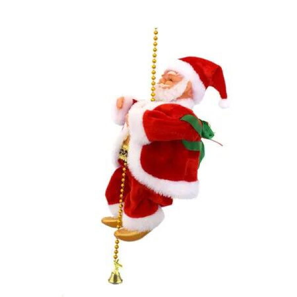 Climbing Santa with Music 25cm Animated Christmas Decor for Indoor and Outdoor Parties Christmas Gift