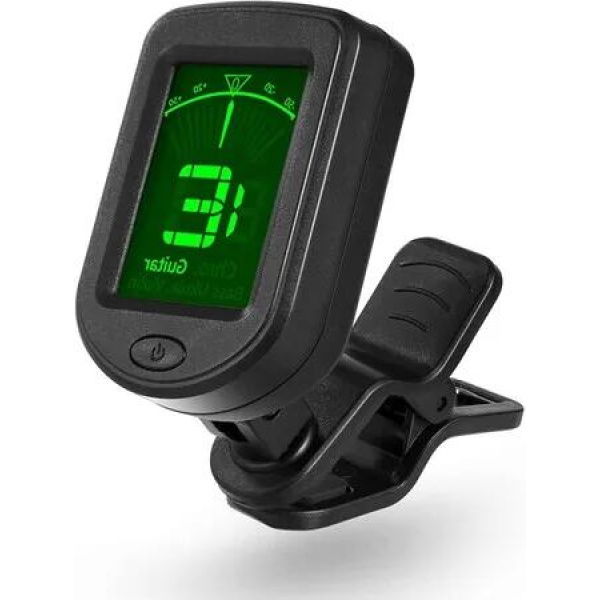 Clip-On Chromatic Digital Guitar Tuner for Accurate Tuning of Acoustic Guitars Violin Ukulele Bass