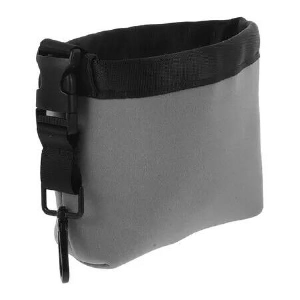 Club and Golf Ball Cleaning Bag, Waterproof Clean Face Technology Liner, Detachable Clip, Machine Washable, Cleans Club Grooves, Dry Exterior, Grey