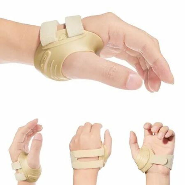 CMC Thumb Brace Thumb Splint Comfortable,for Osteoarthritis,Tendonitis,Arthritis,CMC Joint Thumb Arthritis Brace (Left Hand,Large,Beige)