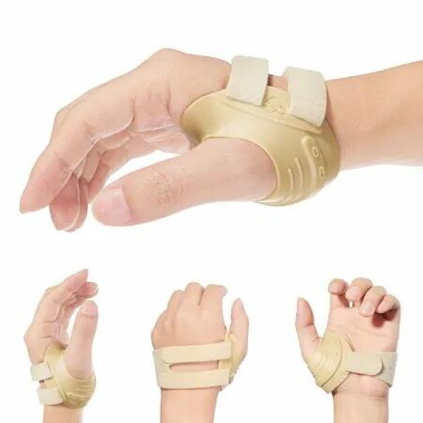 CMC Thumb Brace Thumb Splint Comfortable,for Osteoarthritis,Tendonitis,Arthritis,CMC Joint Thumb Arthritis Brace (Right Hand,Large,Beige)