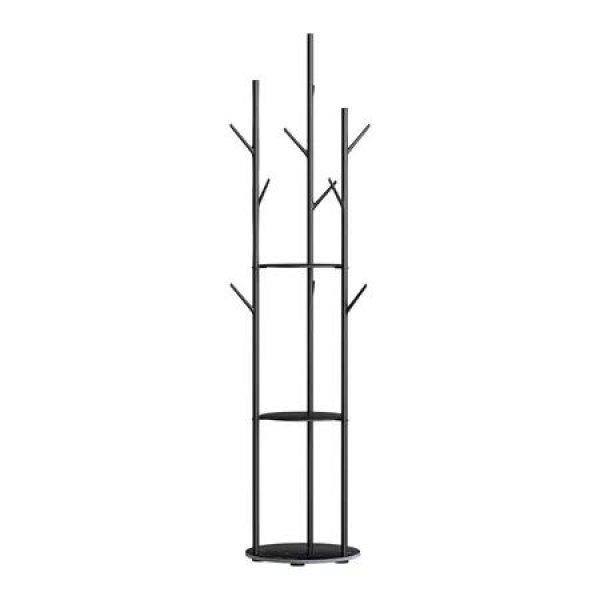 Coat Rack Clothes Stand 8 Hook Organizer Black