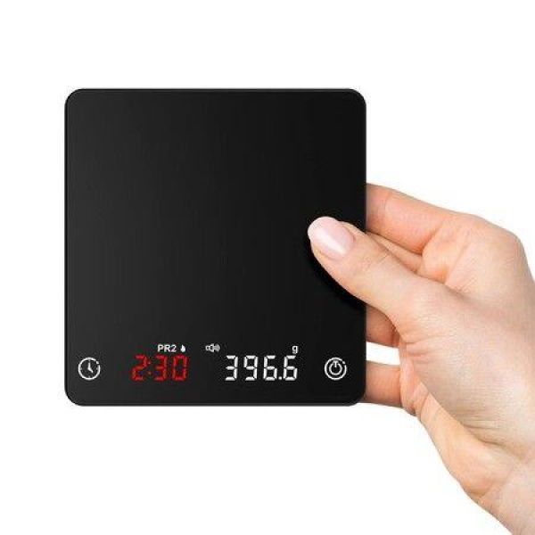 Coffee Espresso Scale Weight Digital Coffee Scale With Timer 2kg/0.1g High Precision Pour Over Hand Drip Scale Weighing Instrument Auto Mode (LED Black Rechargeable)