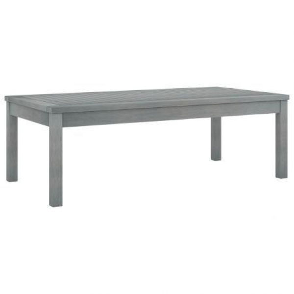 Coffee Table 100x50x33 Cm Grey Solid Acacia Wood