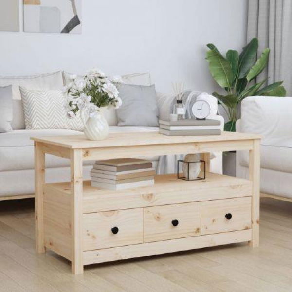 Coffee Table 102x49x55 Cm Solid Wood Pine