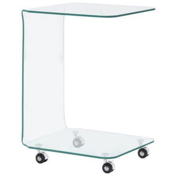 Coffee Table 45x40x63 Cm Tempered Glass