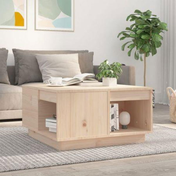 Coffee Table 60x61x32.5 Cm Solid Wood Pine.