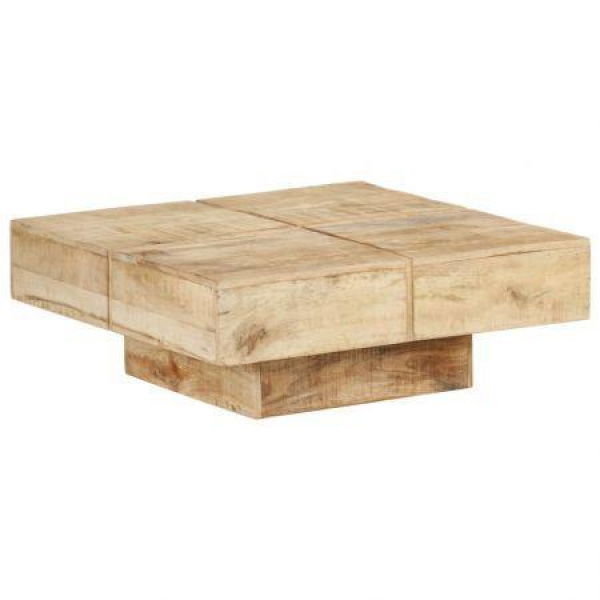 Coffee Table 80x80x28 Cm Solid Mango Wood